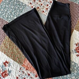 Women's High-Waist Black Flared Yoga Pants